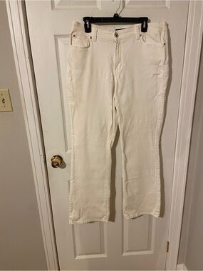 Nine West Cream Straight Leg Jeans
